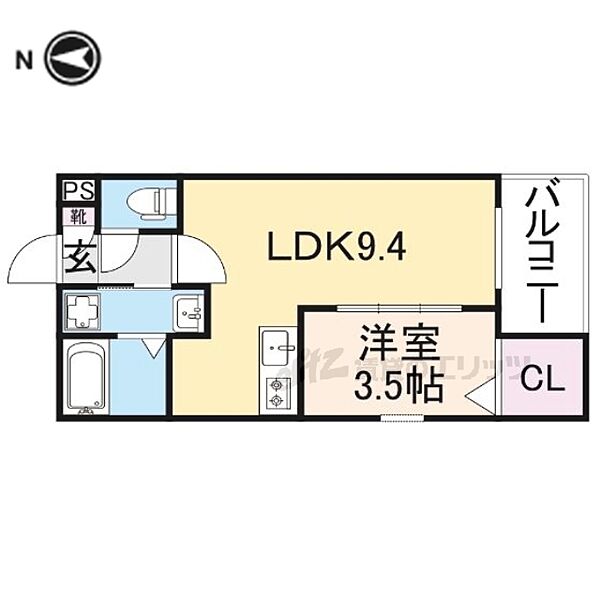 仮称）ジーメゾン山科エミール 305｜京都府京都市山科区大塚元屋敷町(賃貸アパート1LDK・3階・30.86㎡)の写真 その2