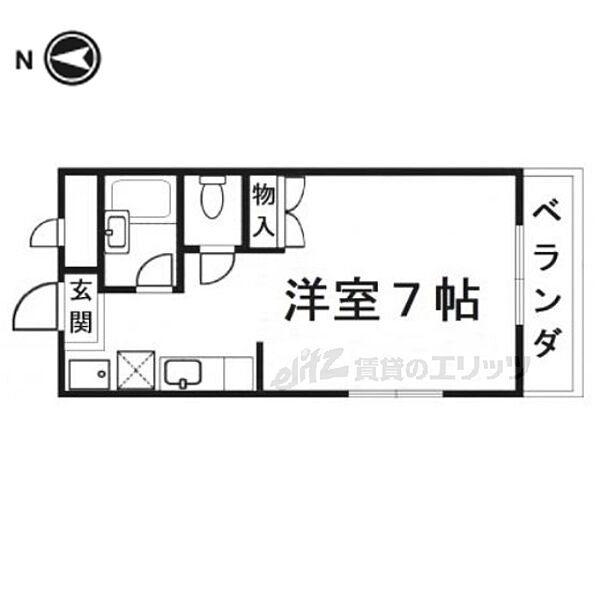 京都府長岡京市長岡二丁目(賃貸マンション1K・3階・21.00㎡)の写真 その2