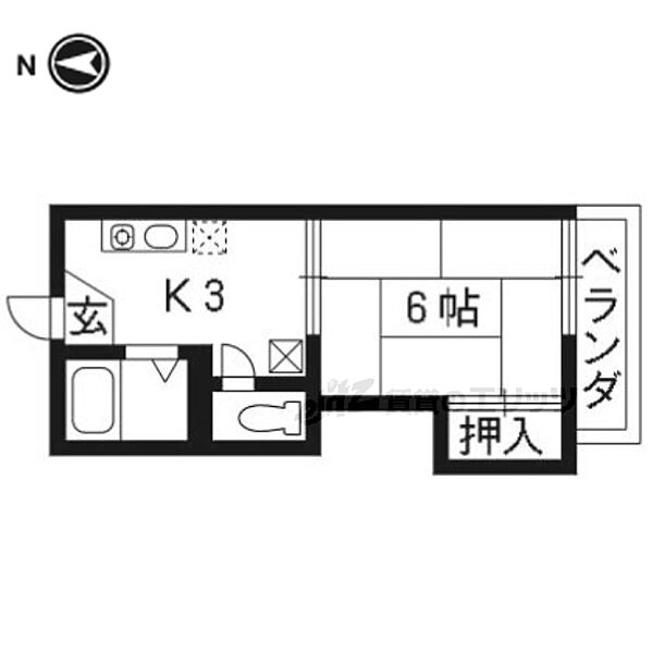 京都府向日市鶏冠井町山畑(賃貸アパート1K・2階・21.00㎡)の写真 その2