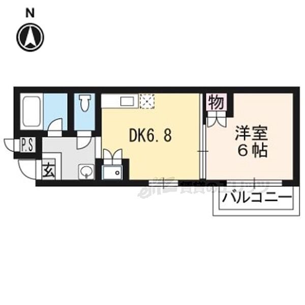 ベラフューメ丹波橋 403｜京都府京都市伏見区丹波橋町(賃貸マンション1DK・4階・27.60㎡)の写真 その2