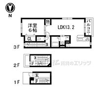 京都府京都市伏見区石田森東町（賃貸アパート1LDK・3階・52.99㎡） その2