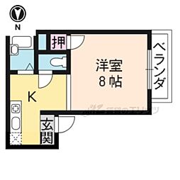 メゾン・ド・リジェール 1階1Kの間取り