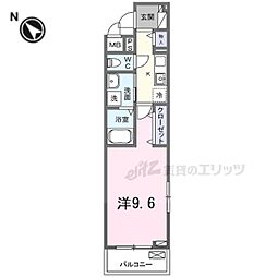 フリージア 2階1Kの間取り