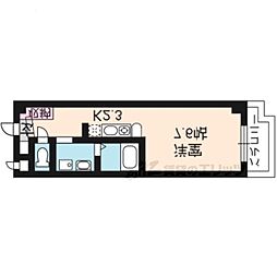 エルフォンセ 1階1Kの間取り