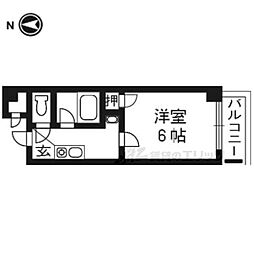 阪急京都本線 東向日駅 徒歩10分の賃貸マンション 3階1Kの間取り