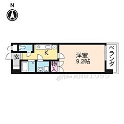 メゾン・ヴィーナス 6階1Kの間取り