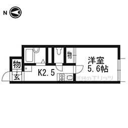 レオネクストサザンガーデン寺田 1階1Kの間取り