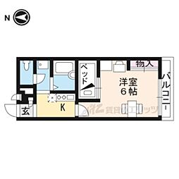 レオパレスラ・リッシュ 1階1Kの間取り