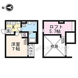 IMPRESSIVE MAGNOLIA KYOTO 1階1Kの間取り