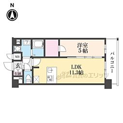 プレサンス十条凛華 1LDKの間取図画像