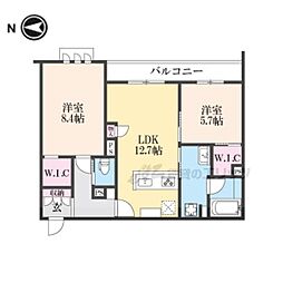 ミラーエステートイーストビル 3階2LDKの間取り