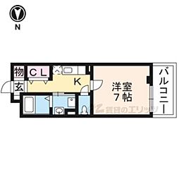 マトカ伏見稲荷 3階1Kの間取り