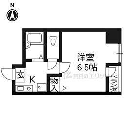 マースリヴィエール 3階1Kの間取り