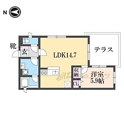 Ｌａ　ｅｓｔａｃｉｏｎ 1階1LDKの間取り