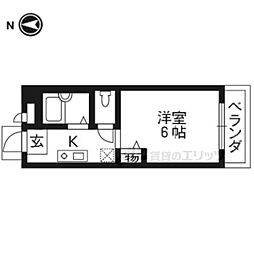 コージーハイツ ワンルームの間取図画像