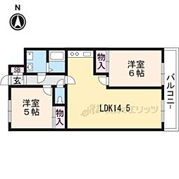 モアライフ酒井松 2LDKの間取図画像