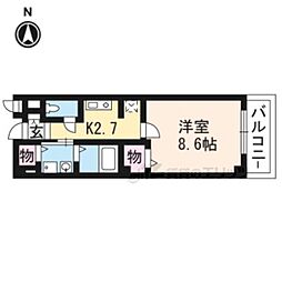 フレッシュリー1 1Kの間取図画像