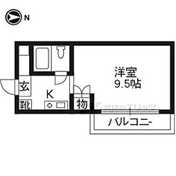 サンライト橋本 ワンルームの間取図画像