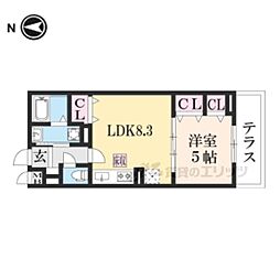 サニースクエア 1LDKの間取図画像