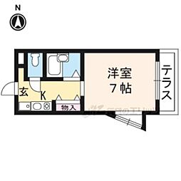 ベルエポック 1Kの間取図画像