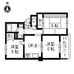 ラ・フェニス 3DKの間取図画像