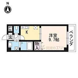 SQUAREHILLSmomoyamaTaihoBldg. 1Kの間取図画像