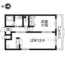 ケイズメゾン・マハナ 1LDKの間取図画像