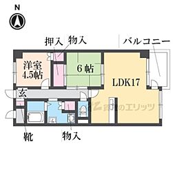 インペリアル明日香 2LDKの間取図画像