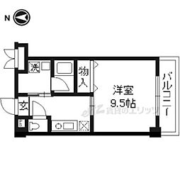 コンフォールオオクボ 1Kの間取図画像