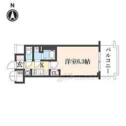 エスリード京都吉祥院 ヴィーナ 1Kの間取図画像