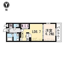 ラヴィータ 1LDKの間取図画像