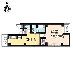 スーガH.U 1DKの間取図画像