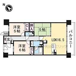 パデシオン三山木駅前ザ・グランドレジデンス 3LDKの間取図画像