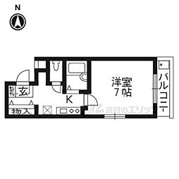 ネオレジデンス 1Kの間取図画像