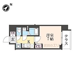 ベラジオレガシー葛野大路八条 1Kの間取図画像