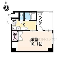 ラ・タミデンス 1Kの間取図画像
