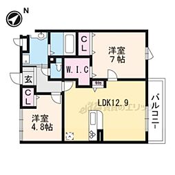 セジュールワイバーン 2LDKの間取図画像