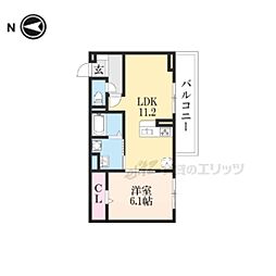 ジラソーレ 1LDKの間取図画像