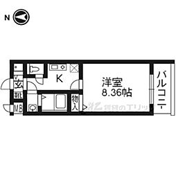 RESIDIA京都駅前 1Kの間取図画像