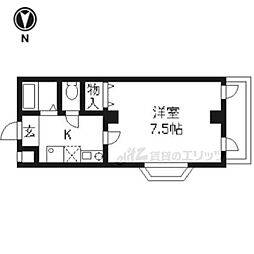 ルーミネス芦谷 1Kの間取図画像
