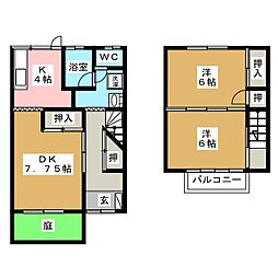 千引ハイツ 1階3Kの間取り