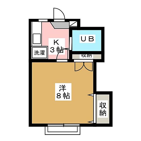 レシーブハイツ 203｜長野県長野市大字西長野(賃貸アパート1K・2階・24.07㎡)の写真 その2