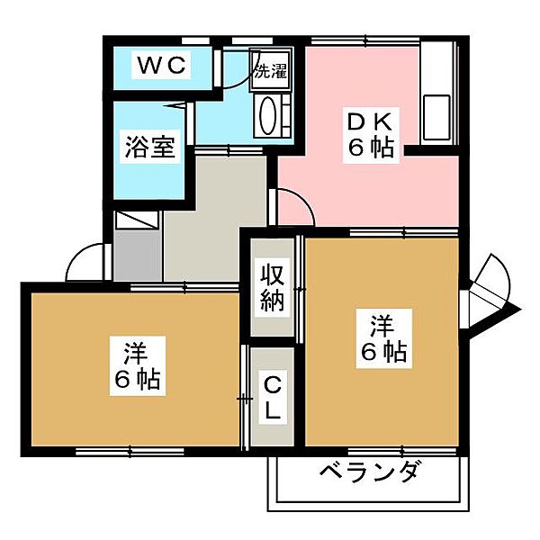 ラプラストラム　Ｓ 101｜長野県長野市篠ノ井布施五明(賃貸アパート2DK・1階・44.04㎡)の写真 その2