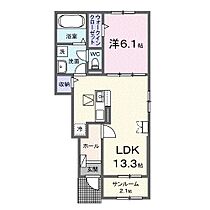 アレーズ　Ｂ棟 103 ｜ 長野県長野市豊野町蟹沢100-5（賃貸アパート1LDK・1階・50.01㎡） その2