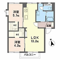 フレグランス桃1 101 ｜ 長野県長野市神明（賃貸アパート2LDK・1階・54.57㎡） その2