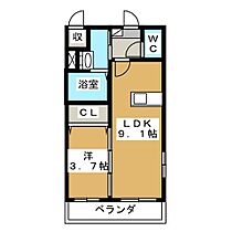 モダンコート 201 ｜ 長野県長野市大字鶴賀七瀬南部（賃貸マンション1LDK・2階・34.20㎡） その2