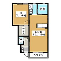 ヴィラ　ウィンド　Ａ棟 102 ｜ 長野県長野市若穂綿内（賃貸アパート1LDK・1階・48.61㎡） その2