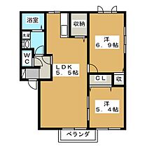 ベルメゾン裾花　ＳＷ棟 202 ｜ 長野県長野市伊勢宮２丁目（賃貸アパート2LDK・2階・62.07㎡） その2