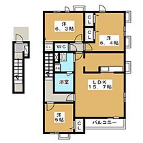 ルーチェ上松 201 ｜ 長野県長野市上松３丁目（賃貸アパート3LDK・2階・77.51㎡） その2