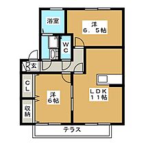 メゾン・リジェール　Ｃ棟 101 ｜ 長野県長野市川中島町原（賃貸アパート2LDK・1階・55.44㎡） その2